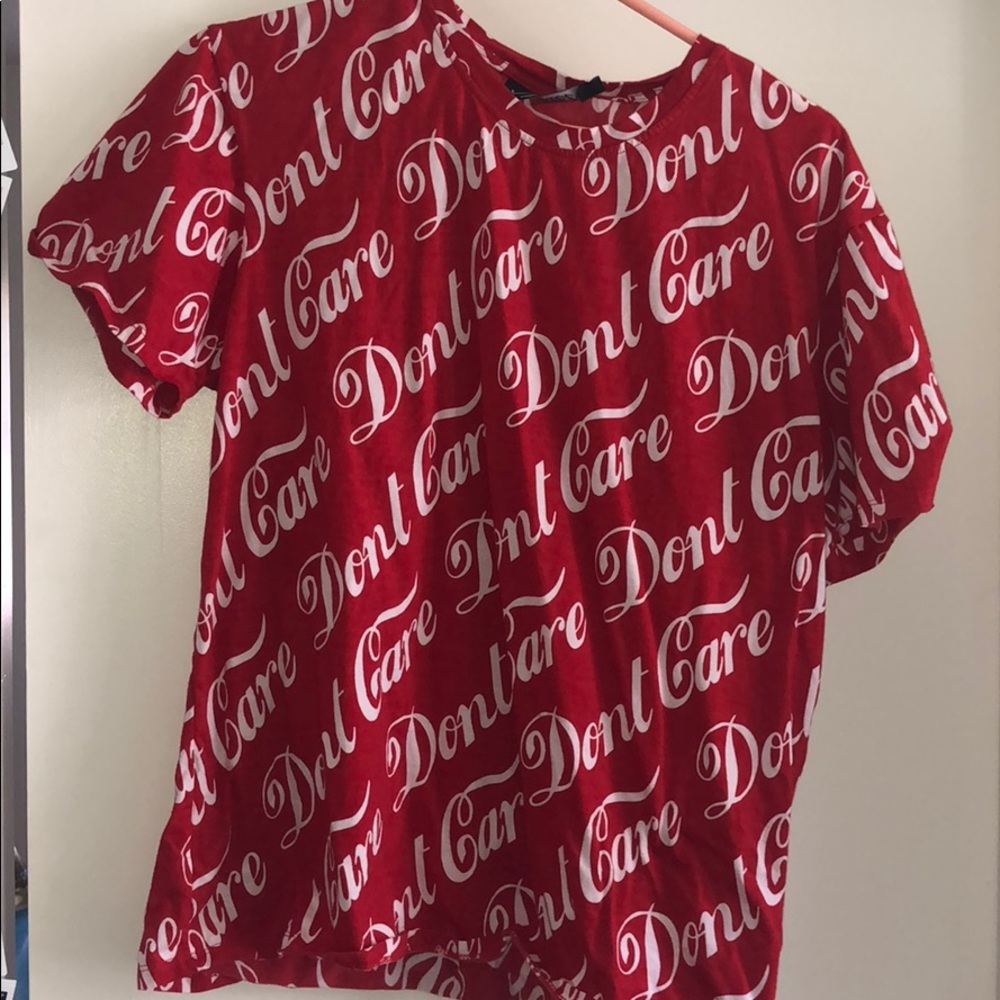 “Don’t care” t shirt